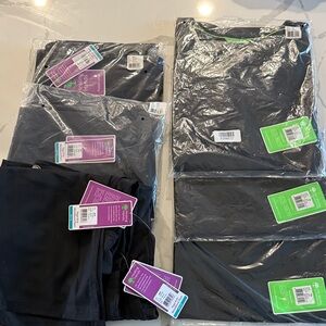 Healing Hands Black Scrub Tops and bottoms